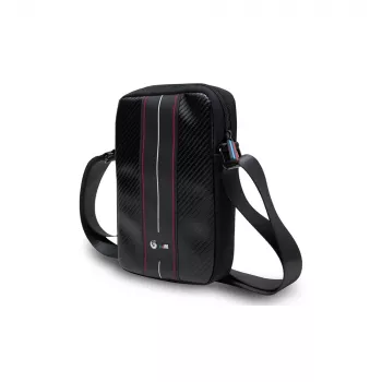 Husă pentru tabletă BMW M Collection Carbon Red Stripes pentru tablete de 10 inch, neagră