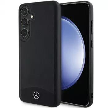 Mercedes-Benz husă rigidă din piele texturată și netedă MagSafe pentru Samsung Galaxy S24 negru