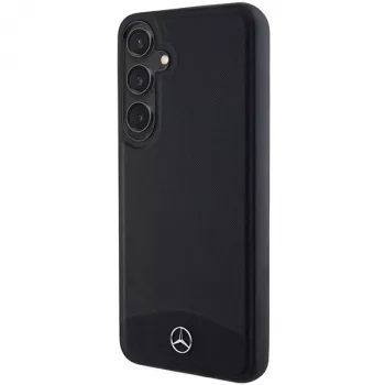 Mercedes-Benz husă rigidă din piele texturată și netedă MagSafe pentru Samsung Galaxy S24 negru