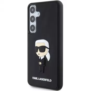 Karl Lagerfeld KLHCS24M3DRKINK husă rigidă 3D Rubber Ikonik pentru Samsung Galaxy S24+ negru