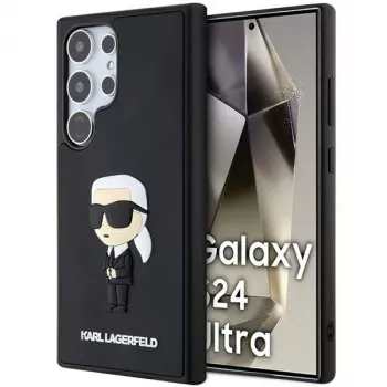 Karl Lagerfeld KLHCS24L3DRKINK husă rigidă 3D Rubber Ikonik pentru Samsung Galaxy S24 Ultra - negru
