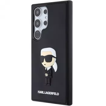 Karl Lagerfeld KLHCS24L3DRKINK husă rigidă 3D Rubber Ikonik pentru Samsung Galaxy S24 Ultra - negru