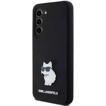 Karl Lagerfeld KLHCS23SSMHCNPK S23 S911 husă rigidă din silicon negru Choupette Metal Pin