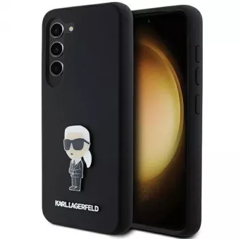 Karl Lagerfeld husă din silicon Ikonik Metal Pin pentru Samsung Galaxy S23 - negru