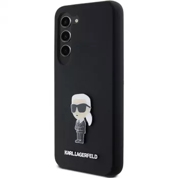 Karl Lagerfeld husă din silicon Ikonik Metal Pin pentru Samsung Galaxy S23 - negru