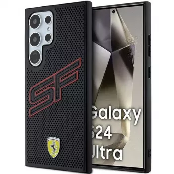 Ferrari FEHCS24LPINK S24 Ultra S928 husă rigidă neagră Big SF Perforated