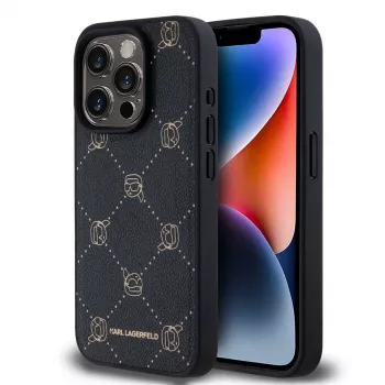 Husă de protecție Karl Lagerfeld pentru iPhone 15 Pro Max 6,7 inch Black MagSafe Karl Head
