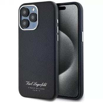 Husă Karl Lagerfeld Hotel RSG pentru Apple iPhone 15 Pro, neagră