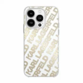Karl Lagerfeld KLHCP15LHKFOEMD husă rigidă pentru Apple iPhone 15 Pro 6,1 inch aurie Fullover Logo IML