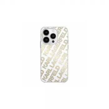 Karl Lagerfeld KLHCP15LHKFOEMD husă rigidă pentru Apple iPhone 15 Pro 6,1 inch aurie Fullover Logo IML