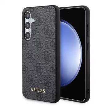 Husă rigidă Guess GUOHCSA35G4GFGR pentru Samsung Galaxy A35 5G, neagră, logo 4G Metal Gold