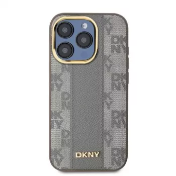 Husă rigidă din piele DKNY DKHMP15XPCPVSLE pentru iPhone 15 Pro Max 6,7