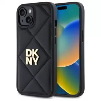 DKNY DKHCP14SPQDSLK husă spate Quilted Stack Logo pentru Apple iPhone 14 6,1