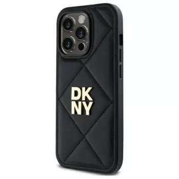 DKNY DKHCP14LPQDSLK husă spate Quilted Stack Logo pentru Apple iPhone 14 Pro 6,1