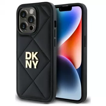 DKNY DKHCP14XPQDSLK husă spate Quilted Stack Logo pentru iPhone 14 Pro Max 6,7