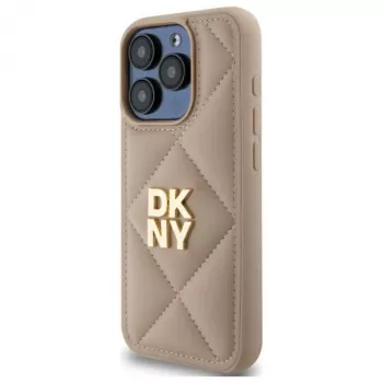 Husă DKNY DKHCP15LPQDSLE Quilted Stack Logo pentru iPhone 15 Pro 6,1