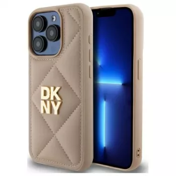 Capac spate DKNY DKHCP15XPQDSLE Quilted Stack Logo pentru Apple iPhone 15 Pro Max 6,7