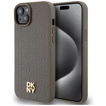 Husă rigidă DKNY DKHMP15SPSHRPSW pentru iPhone 15 / 14 / 13 6,1