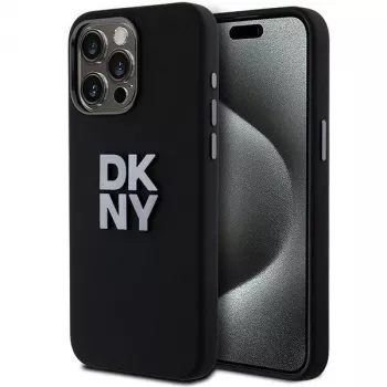 Husă rigidă DKNY DKHCP15LSMCBSK din silicon lichid pentru Apple iPhone 15 Pro 6,1