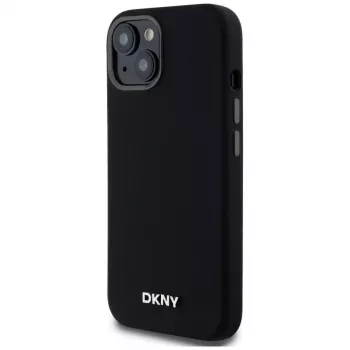 Husă rigidă DKNY DKHMP14SSMCHLK din silicon lichid MagSafe pentru iPhone 13/14/15 6,1