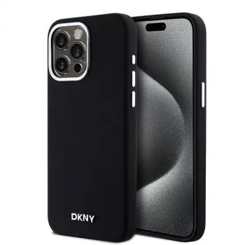 Husă rigidă DKNY DKHMP14XSMCHLK din silicon lichid MagSafe pentru Apple iPhone 14 Pro Max 6,7