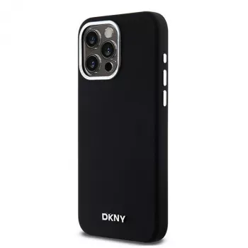 Husă rigidă DKNY DKHMP14XSMCHLK din silicon lichid MagSafe pentru Apple iPhone 14 Pro Max 6,7