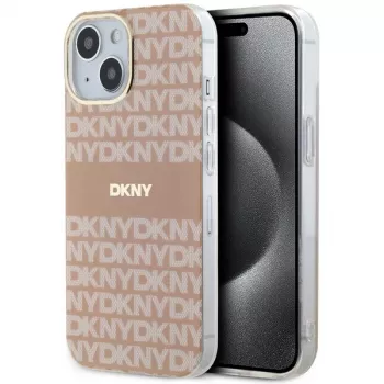 Husă rigidă DKNY DKHMP15SHRHSEP IML Mono & Stripe MagSafe pentru iPhone 15/14/13 6,1