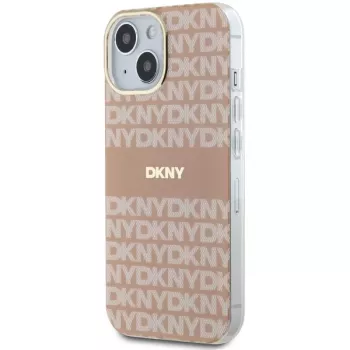 Husă rigidă DKNY DKHMP15SHRHSEP IML Mono & Stripe MagSafe pentru iPhone 15/14/13 6,1