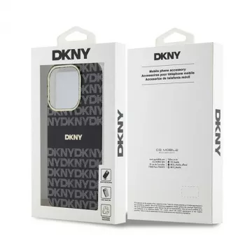 DKNY DKHMP14XHRHSEK Husă hard IML Mono & Stripe MagSafe pentru iPhone 14 Pro Max 6.7 negru