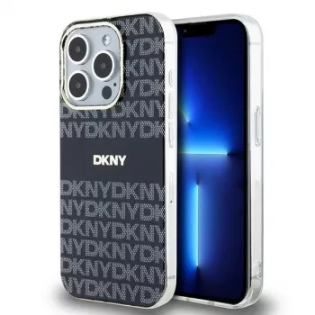 Husă rigidă DKNY DKHMP15XHRHSEK IML Mono & Stripe MagSafe pentru Apple iPhone 15 Pro Max 6,7