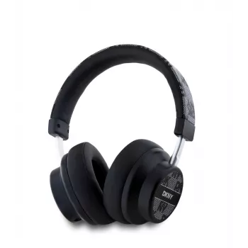 Căști Bluetooth over-ear DKNY DKBHM2PCSHLK, negre, model în carouri