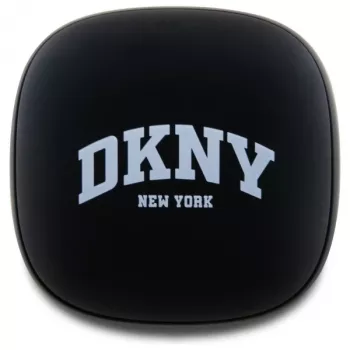 Căști Bluetooth TWS in-ear DKNY DKTWS3DNYAK cu carcasă de încărcare, finisaj mat cauciucat, negre