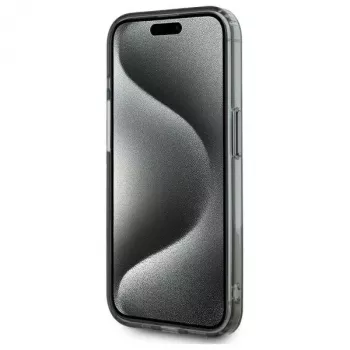 Husă rigidă Karl Lagerfeld KLHMP15LHLSCHK pentru iPhone 15 Pro 6.1, IML Metal Choupette Head, MagSafe, neagră