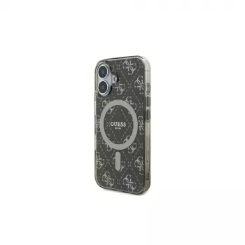 Guess GUHMP16MH4DTEW Husă rigidă IML MagSafe maro 4G Background pentru iPhone 16 Plus 6,7
