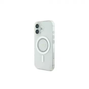 Guess GUHMP16SPFTDTEH carcasă rigidă IML Rhinestones MagSafe pentru Apple iPhone 16 6,1