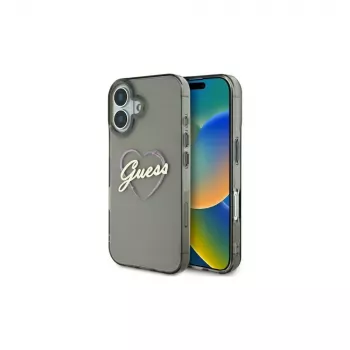 Guess GUHCP16SHCHGSPK carcasă rigidă pentru iPhone 16 6,1 inch IML Heart negru