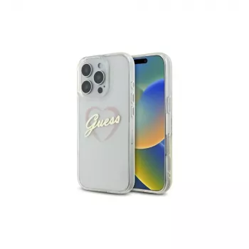 Guess GUHCP16LHCHGSPT carcasă rigidă IML Heart pentru Apple iPhone 16 Pro 6,3