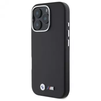 BMW M Smooth Full Wrapped Metal carcasă rigidă pentru Apple iPhone 16 Pro - negru