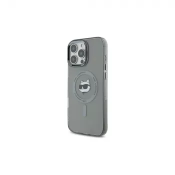 Karl Lagerfeld KLHMP16LHLSCHK iPhone 16 Pro 6,3 negru Hardcase IML Metal Choupette Head MagSafe