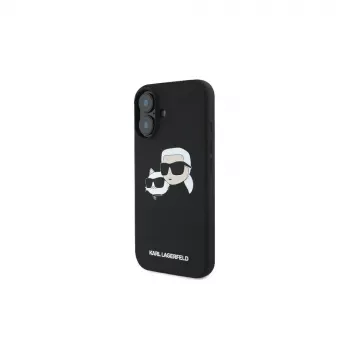 Karl Lagerfeld KLHMP16SSKCHPPLK iPhone 16 6,1 negru Hardcase silicon Double Heads Print MagSafe