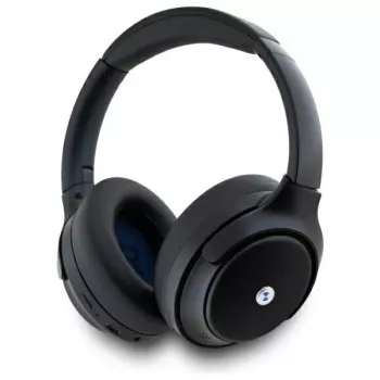Căști Bluetooth over-ear BMW cu anulare activă a zgomotului, negre, logo-uri metalice