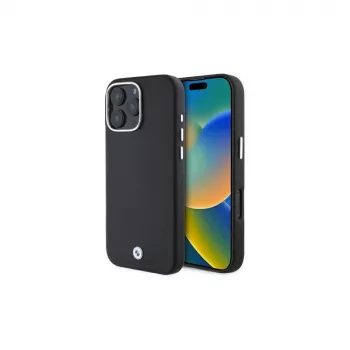 BMW BMHMP16X23PUFWK iPhone 16 Pro Max 6,9 inch Husă rigidă negru Sign Full Wrapped Metal MagSafe