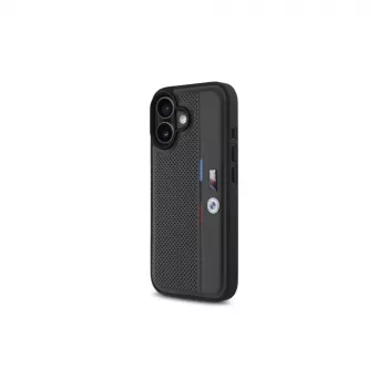 BMW BMHCP16S23PUPVA iPhone 16 6,1 Antracit Husă rigidă M Perforated Tricolor Detail Line