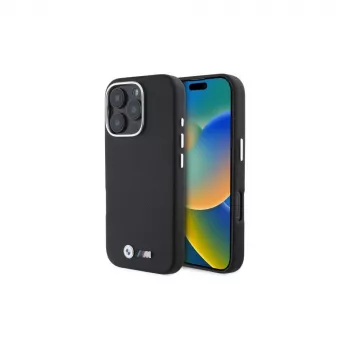 Husă rigidă din metal îmbrăcată în Kevlar BMW M Edition pentru Apple iPhone 16 Pro Max 6,9 inch - neagră