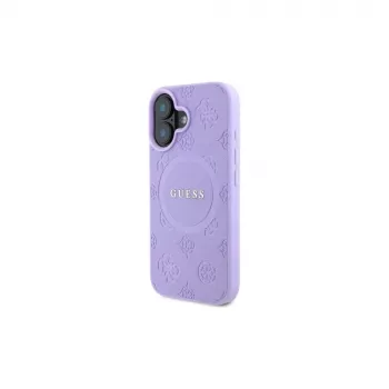 Husă rigidă Guess GUHMP16MPSAPSMEU pentru iPhone 16 Plus 6,7 inch mov Saffiano Peony Classic Logo MagSafe