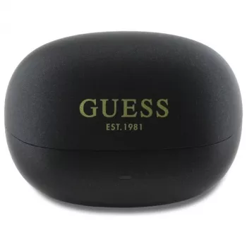 Guess Capsule Printed Logo - Căști TWS Bluetooth ANC & ENC cu carcasă de încărcare (negru)