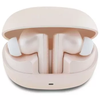 Guess Capsule Printed Logo - Căști Bluetooth TWS ANC & ENC + carcasă de încărcare (roz)