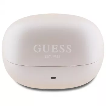 Guess Capsule Printed Logo - Căști Bluetooth TWS ANC & ENC + carcasă de încărcare (roz)