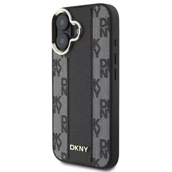 DKNY DKHMP16MPCPVSLK iPhone 16 Plus 6.7 Huse hard negru cu model în carouri MagSafe