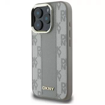 DKNY Checkered Pattern Huse MagSafe pentru iPhone 16 Pro Max - bej